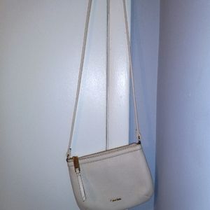 White Calvin Klein crossbody bag